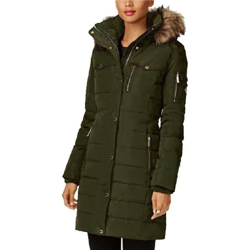 classic coats for women -MICHAEL Michael Kors Women's Down Winter Coat DARK MOSS