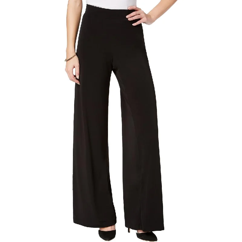 ladies' mid-rise jeans -NY Collection Womens Petites Office Mid-Rise Palazzo Pants