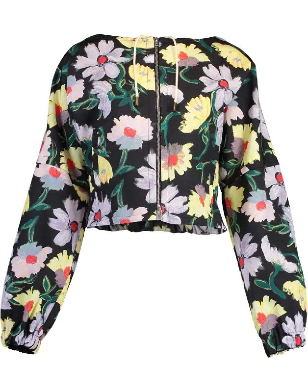 women's winter coats -Floral Print Jacket