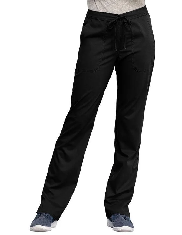 lightweight jackets for women -Cherokee Workwear Revolution Women's Mid Rise Straight Leg Drawstring Tall Pant