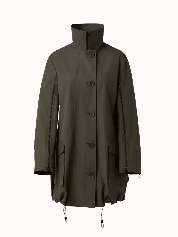 ladies' zip-up jackets -Cotton Blend Parka