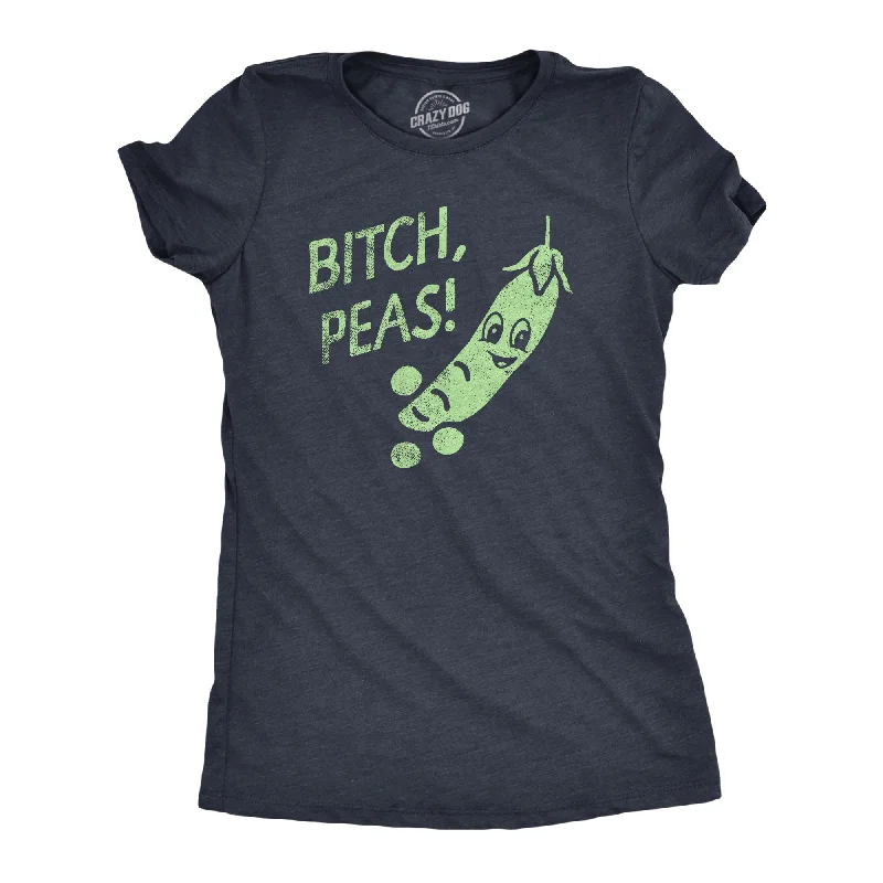 women's mesh tops -Bitch Peas Women's T Shirt