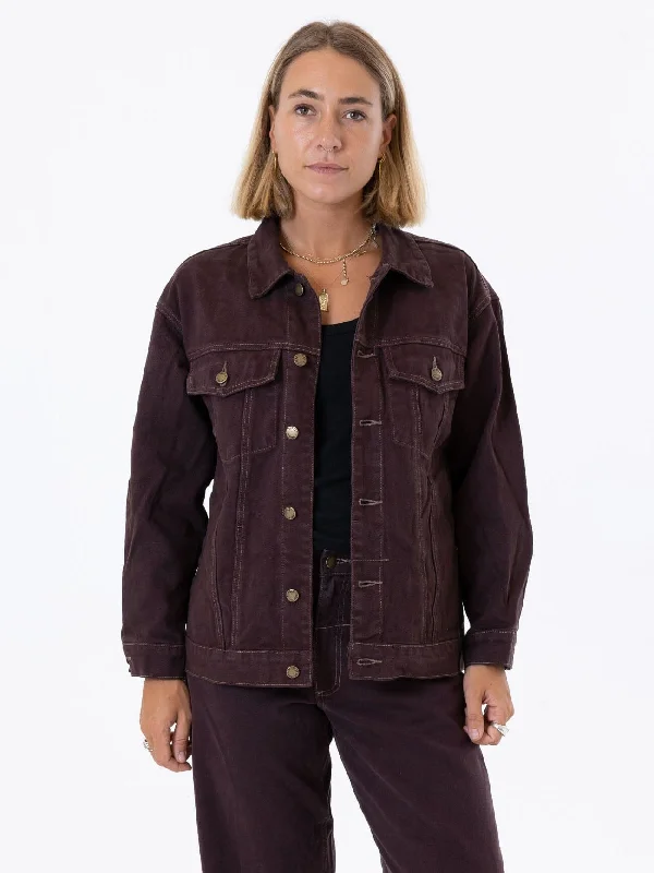 lightweight jackets for women -Madi Jacket - Chocolate Plum