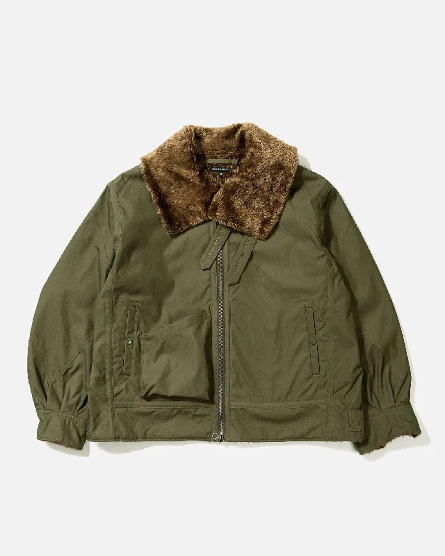 women's down coats -B3 Jacket - Olive CP Weather Poplin