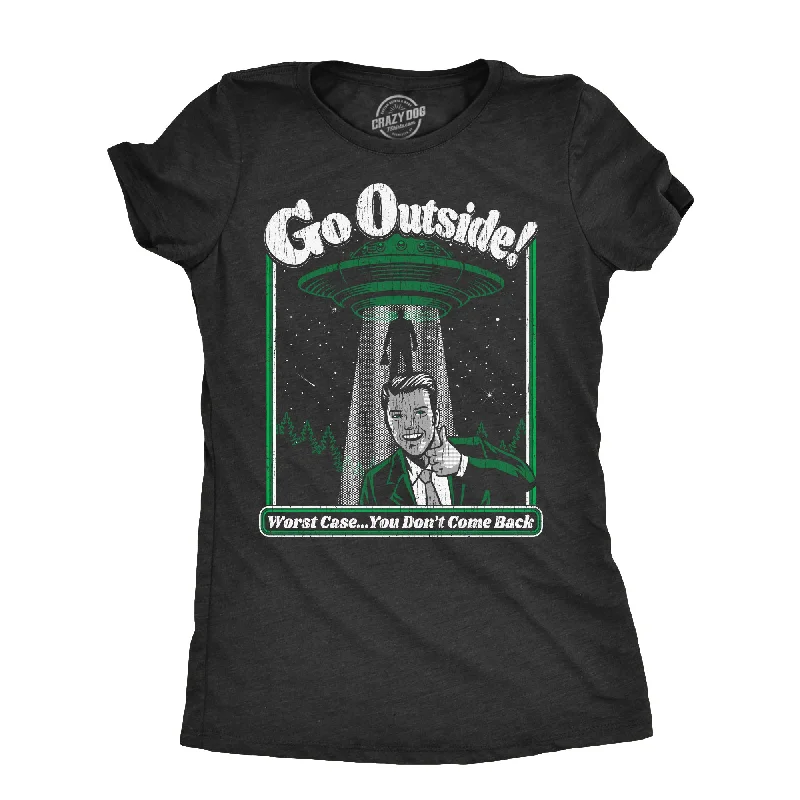 women's printed tops -Go Outside Women's T Shirt