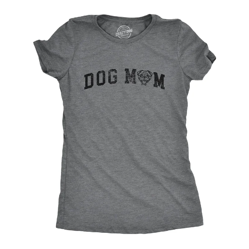 women's short sleeve blouses -Dog Mom Pug Women's T Shirt