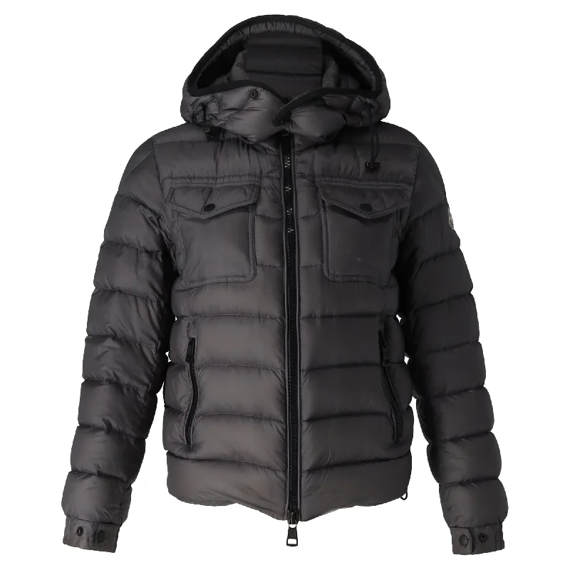 classic blazers for women -Moncler Edward Puffer Jacket in Grey Nylon