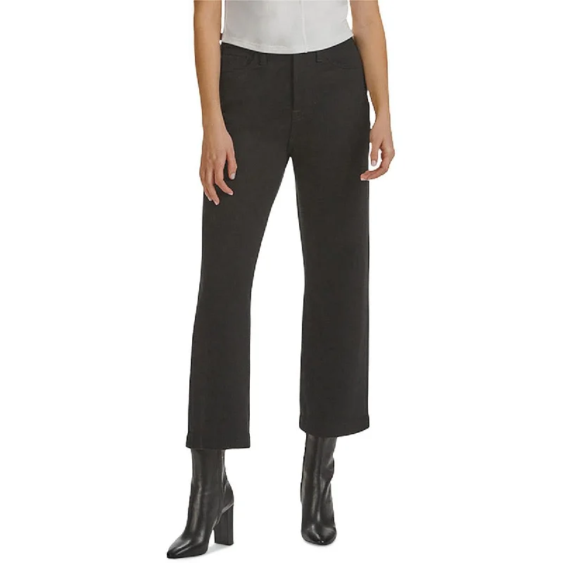 women's pleated skirts -Jen7 Womens Ponte Cropped Ankle Pants