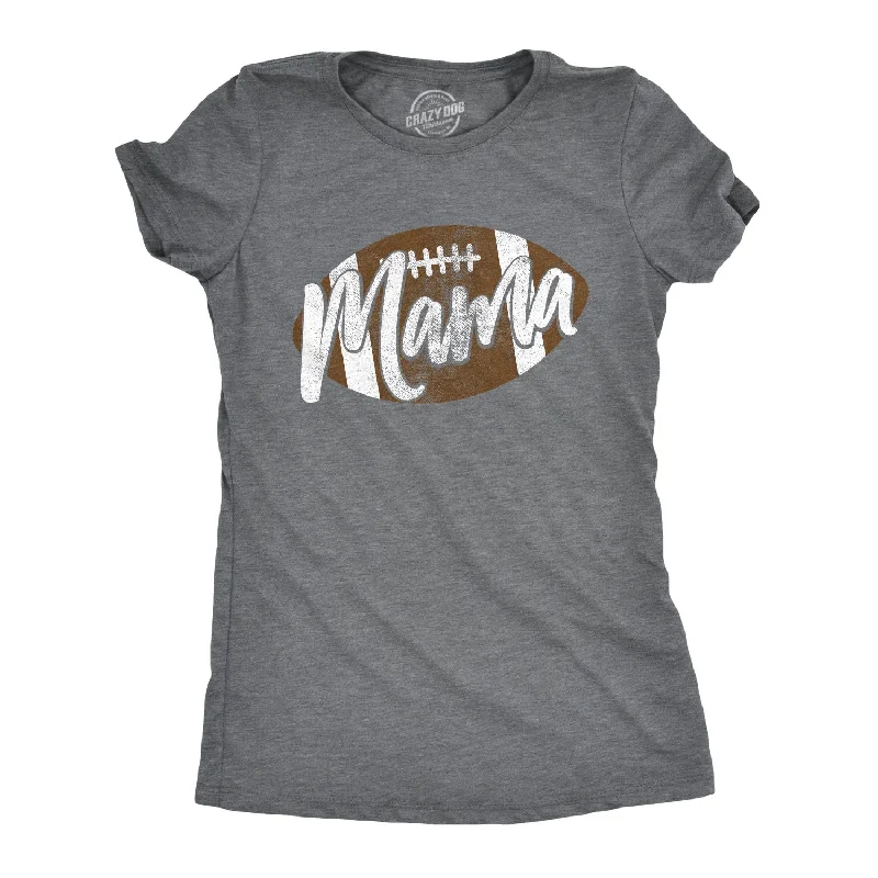 women's sheer tops -Football Mama Women's T Shirt