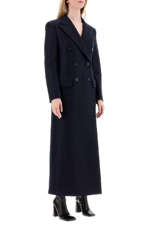 ladies' double-breasted wool coats -Harris Wharf London Double-Breasted Pressed Wool Coat