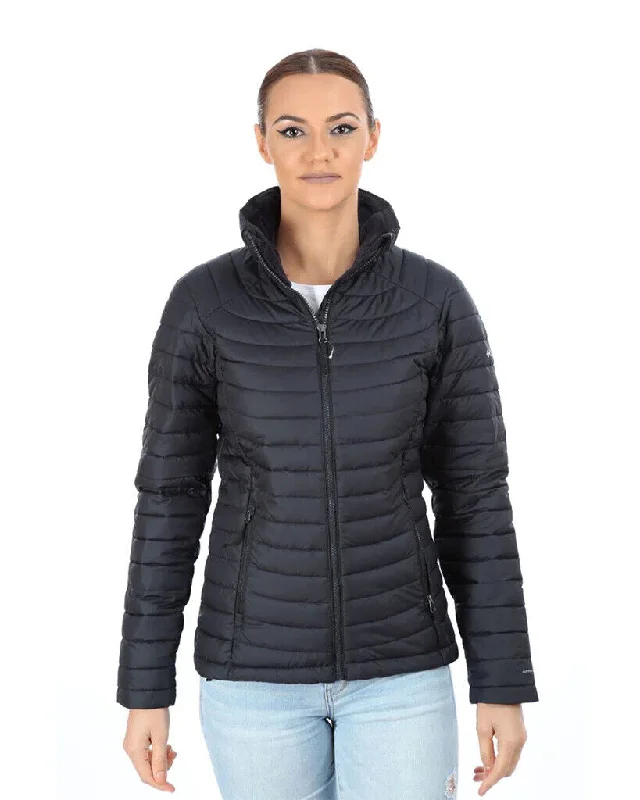 women's sporty jackets -Columbia White Out II XK0677-010 Puffer Jacket Women's Black Omni Heat APP223