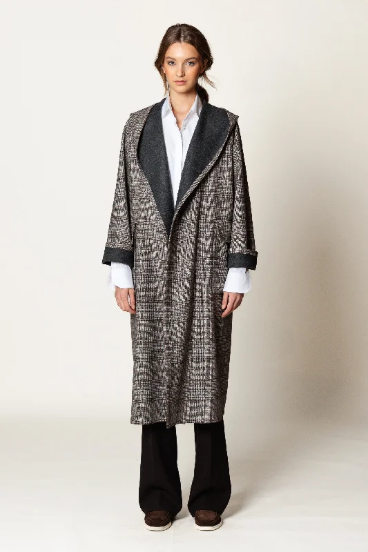 long trench coats for women -Coat "ROMANA MAXI" / Merino Wool by Loro Piana