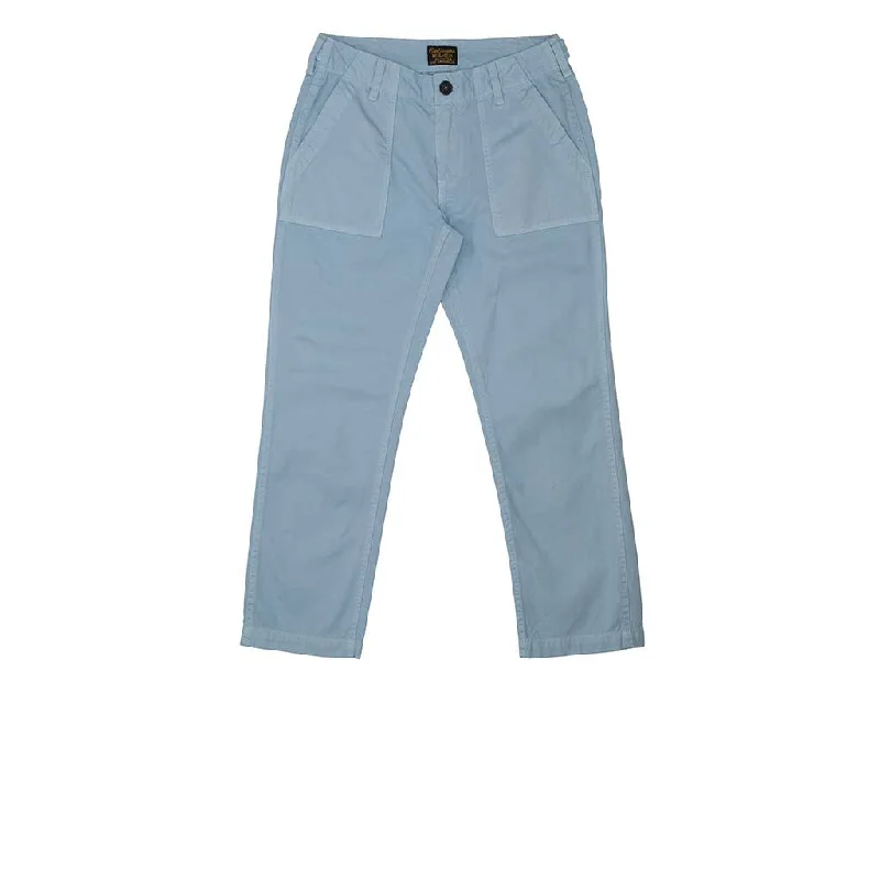 stylish trousers for women -Military Cotton Twill Crop Pant - Baby Blue