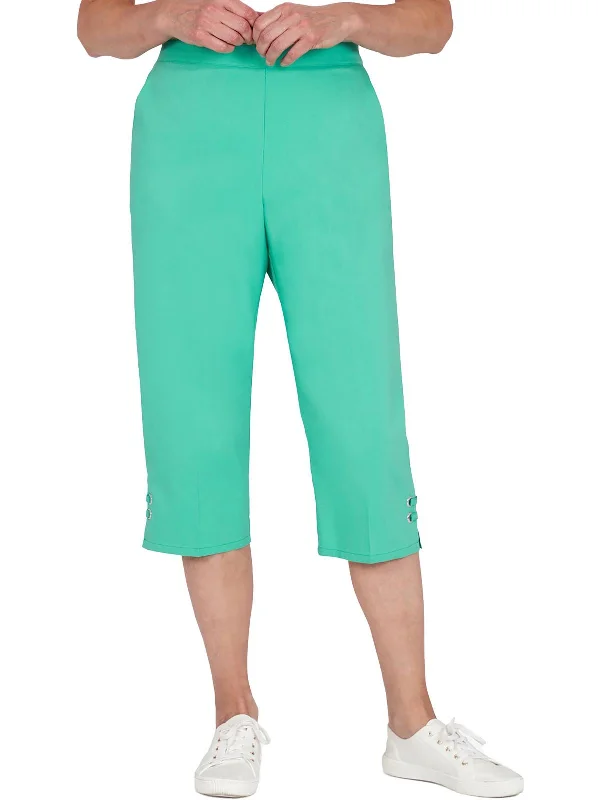 women's soft lounge shorts -Plus    Womens Classic Fit Wide Leg Capri Pants