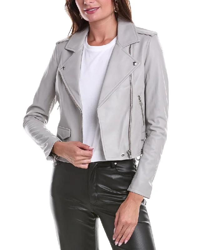 ladies' military jackets -IRO Ashville Leather Jacket