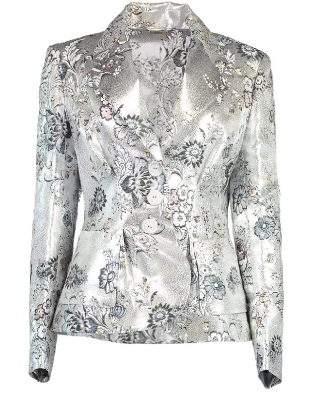 women's casual coats -Ernest Floral Jacquard Jacket