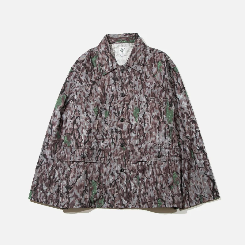 women's parka jackets -South2 West8 Hunting Shirt - Horn Camo Cotton Ripstop