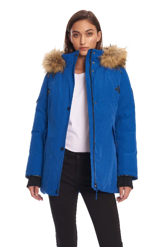 women's double-breasted coats -GLACIER | WOMEN'S VEGAN DOWN (RECYCLED) PARKA