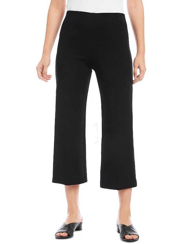 women's pleated skirts -Presley Womens High Rise Work Wear Cropped Pants