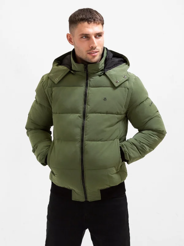 women's elegant winter coats -Ultimate Puffer Coat - Green