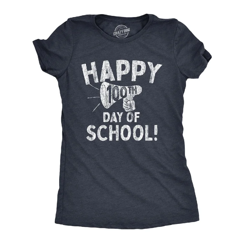 ladies' tie-front tops -Happy 100th Day of School Women's T Shirt