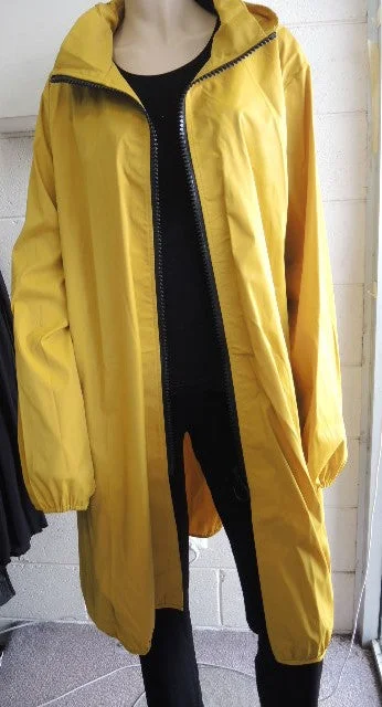 women's trench raincoats -LS Collection Waterproof Raincoat ((Black or Mustard)