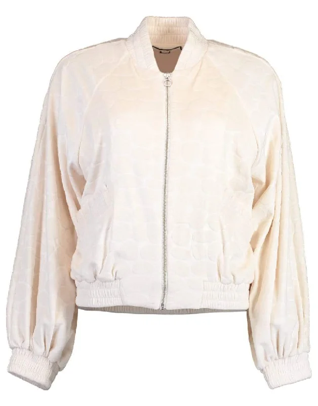 ladies' biker jackets -Perkins Velour Bomber Jacket