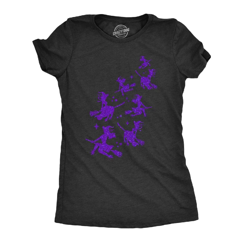 ladies' boyfriend-fit shirts -Glitter Witches Women's T Shirt