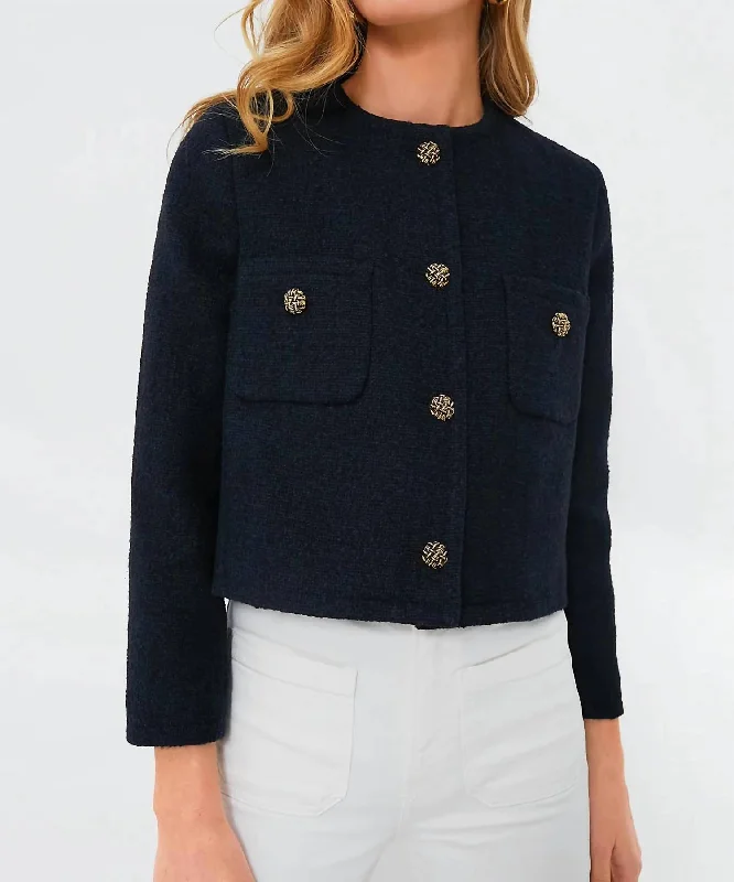 lightweight jackets for women -Meredith Jacket In Marine