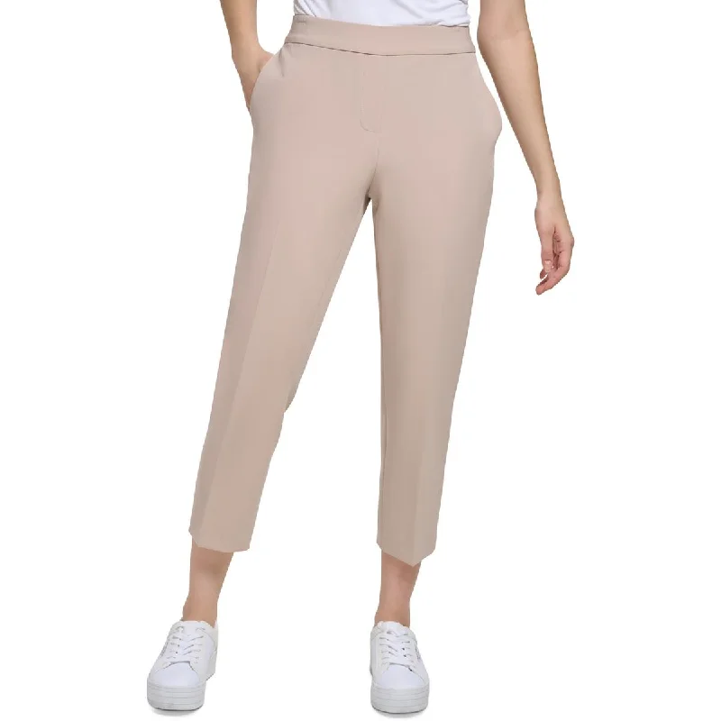 women's fitted trousers -Calvin Klein Womens Mid Rise Slim Skinny Pants