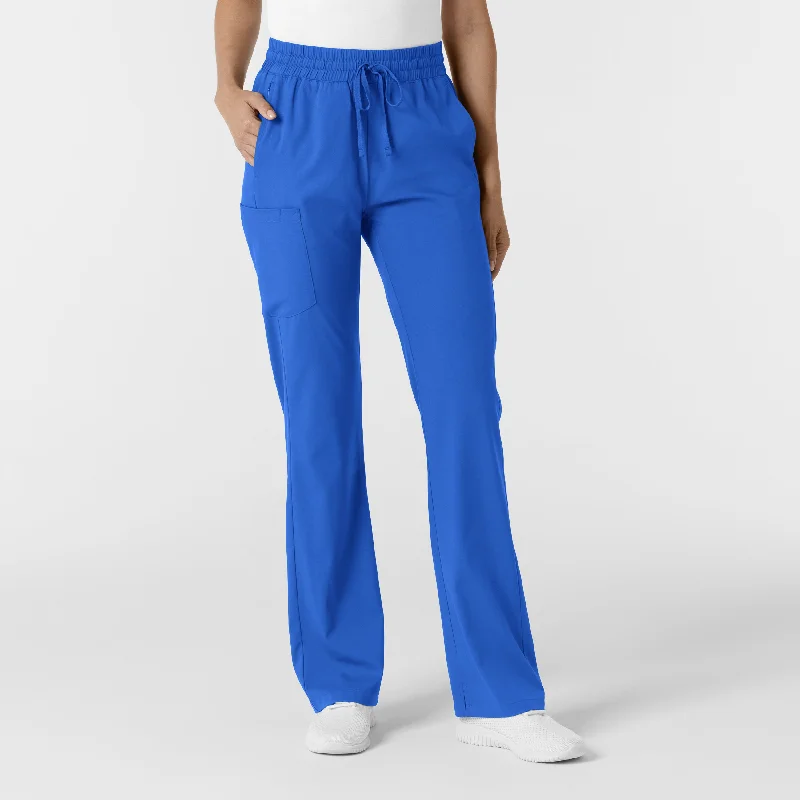 women's high-waisted pants -Boundless Women's Bootcut Scrub Pant - Royal