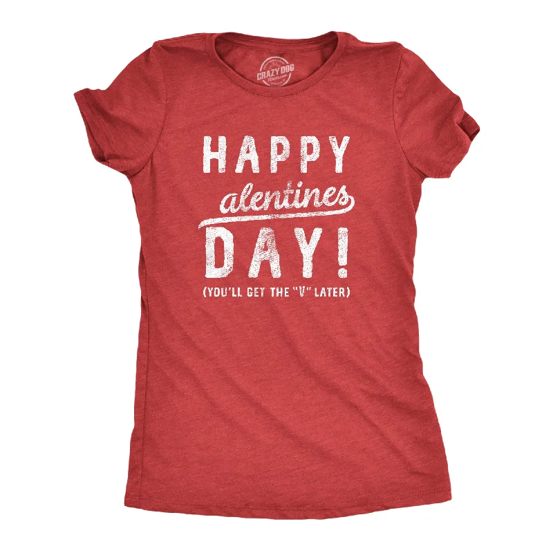 women's fitted ribbed tops -Happy Alentines Day Women's T Shirt