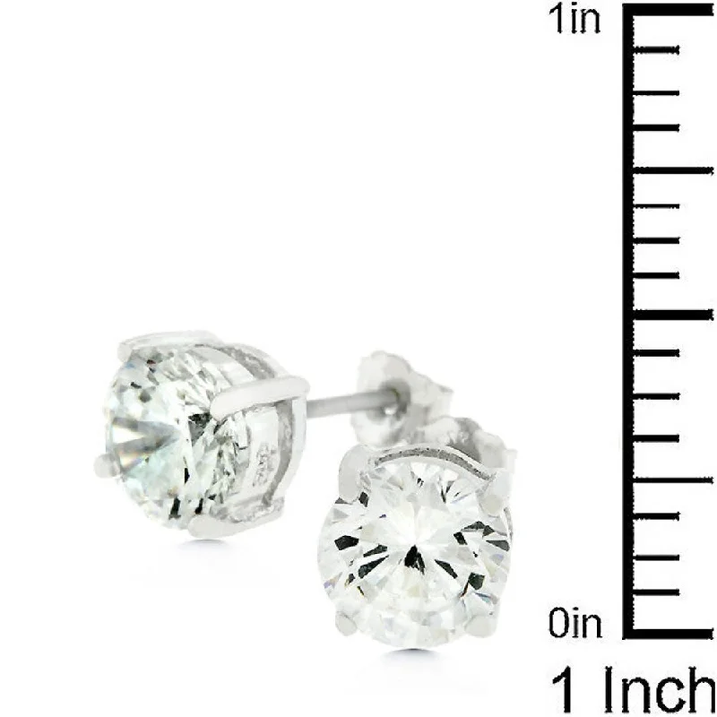 ladies' star earrings -Dana Round Stud Earrings Chic And Elegant Design Ideal Gift For Women