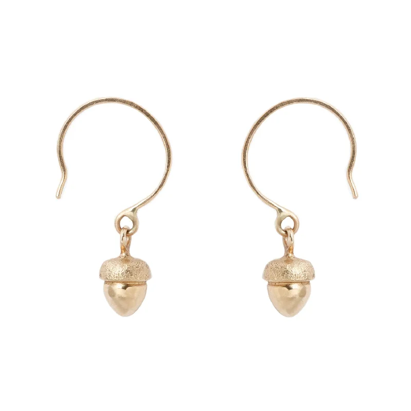 women's chain earrings -Fallen Acorn Earrings