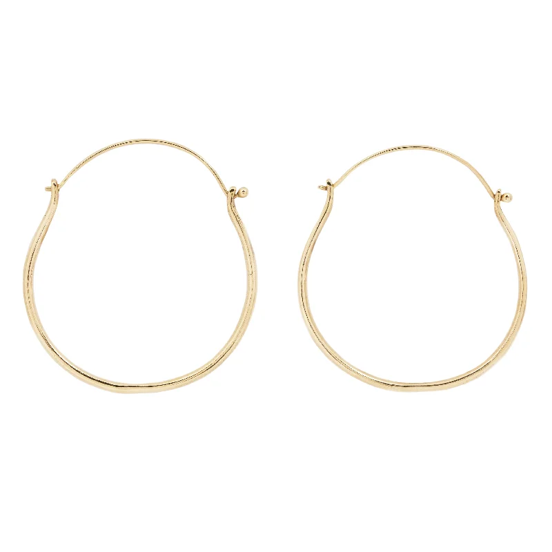 stylish chandelier earrings for women -Gold Moritz Hoop Earrings