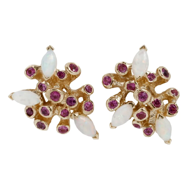 ladies' pearl earrings -Starburst Studs