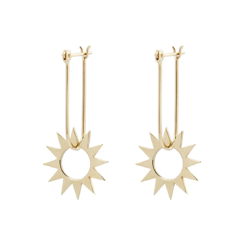 stylish clip-on earrings for women -Latch and Spur Gold Earrings