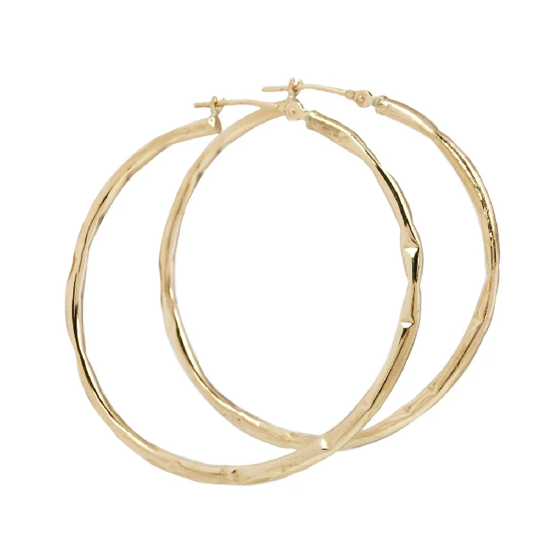 ladies' threader earrings -LI Wide Crush Hoops