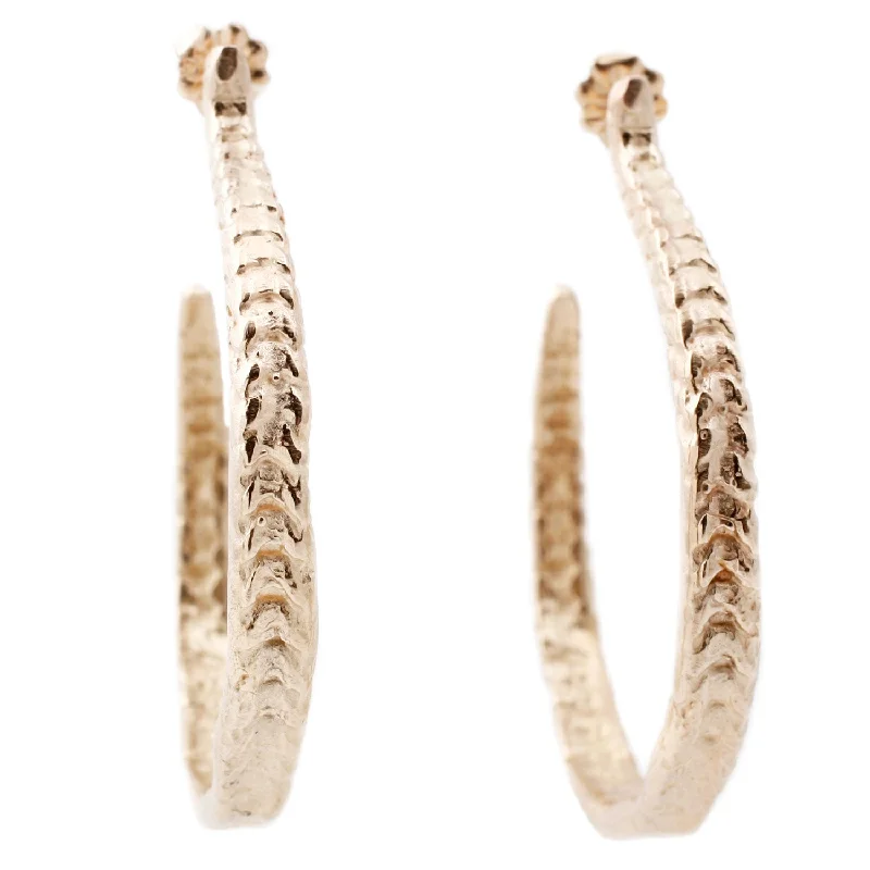 women's shell earrings -Gold Starfish Radial Hoops