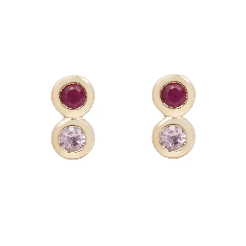 women's chandelier earrings -Rose Infinity Studs