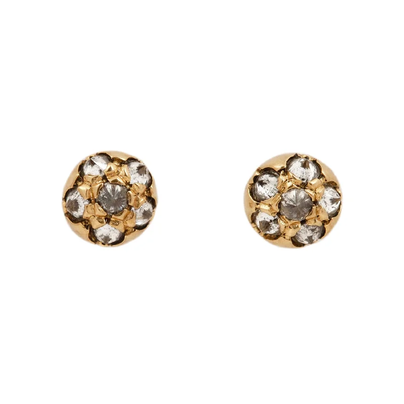 women's knotted earrings -Medium Diamond Urchin Studs