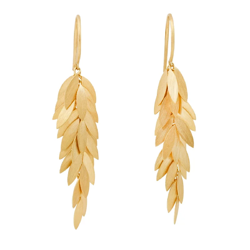 elegant earrings for women -Golden Leaf Earrings