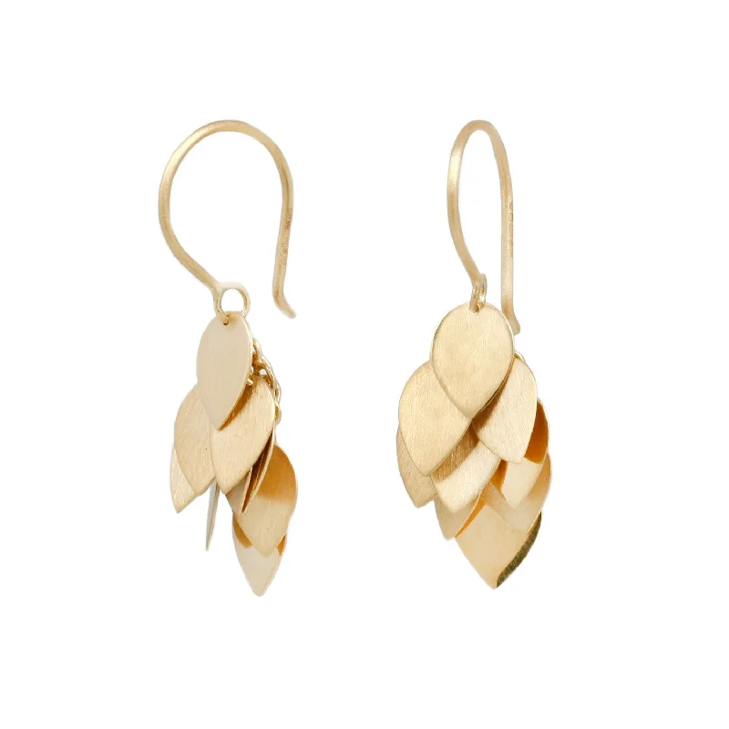 women's spiral earrings -Petal Cluster Earrings