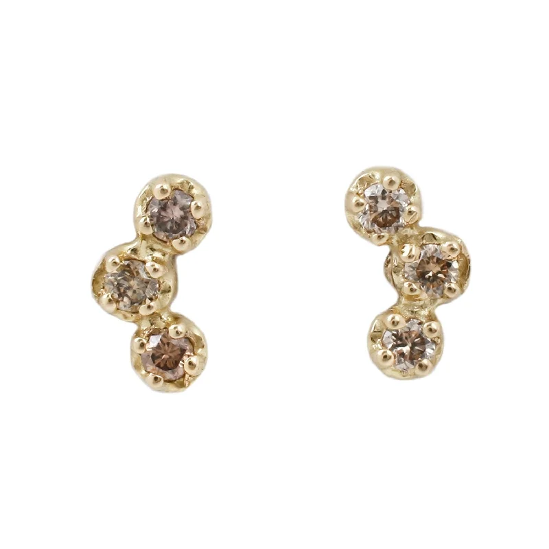 ladies' peacock earrings -Orion Brown Diamond Earrings