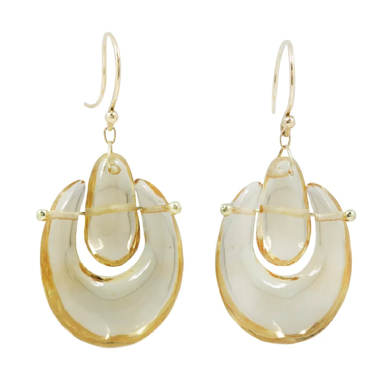 women's crescent earrings -Small Citrine O'Keefe Earrings