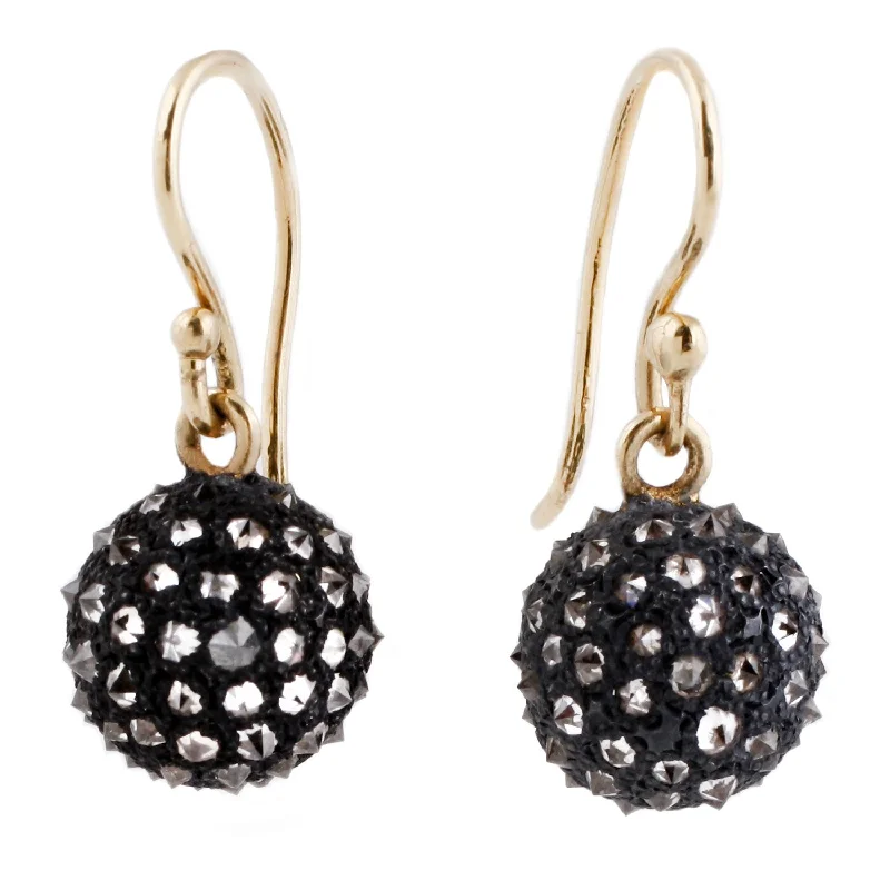 women's acrylic earrings -Diamond Sphere Earrings