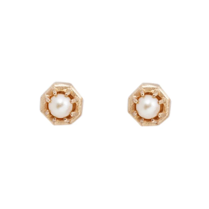 elegant earrings for women -Tiny Akoya Pearl Studs