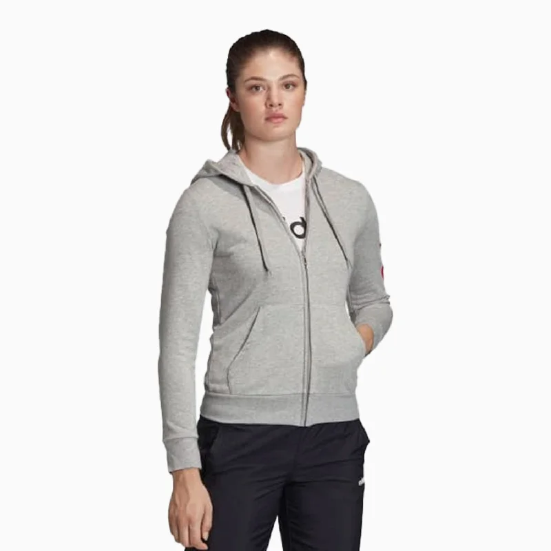 casual layered tops for women -Women's Essentials Linear Hoodie