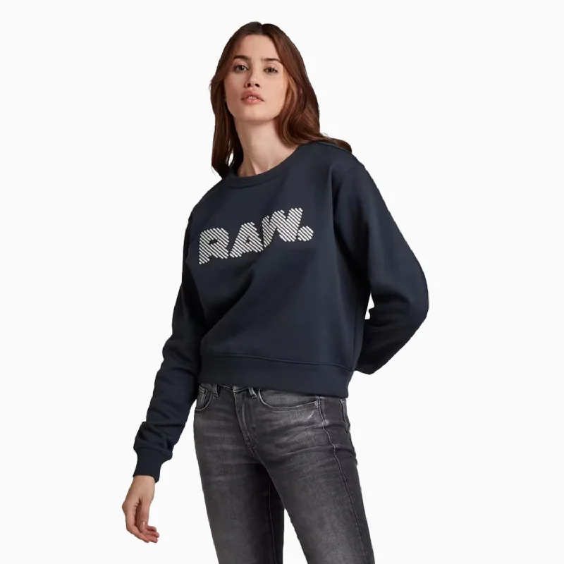 women's mock neck tops -Women's Graphic Crew Neck Sweatshirt