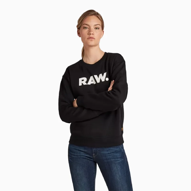 ladies' business casual tops -Women's Premium Core Raw Crew Neck Sweatshirt